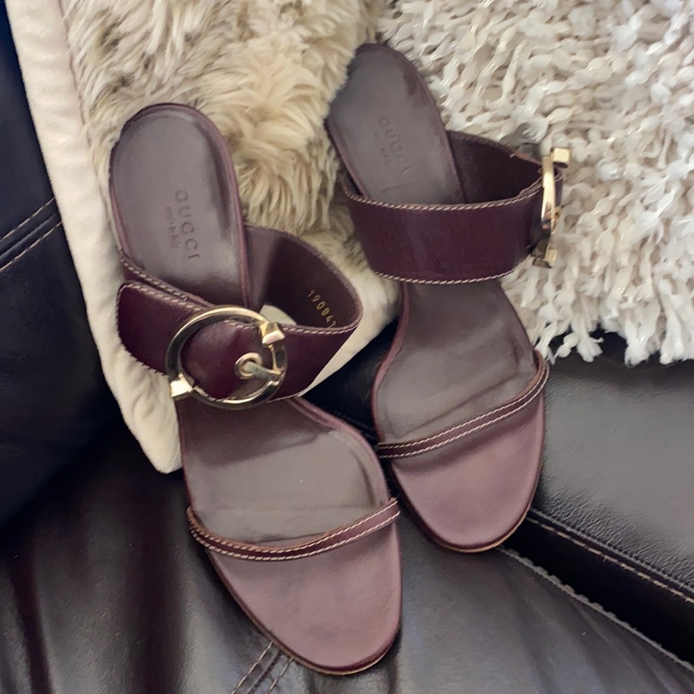 Bordeaux Gucci Mules size 9.5